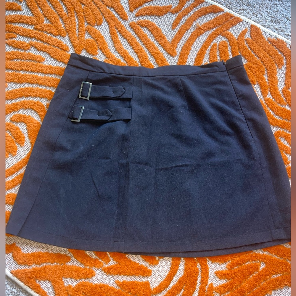 Black Mini Skirt w/ Buckles